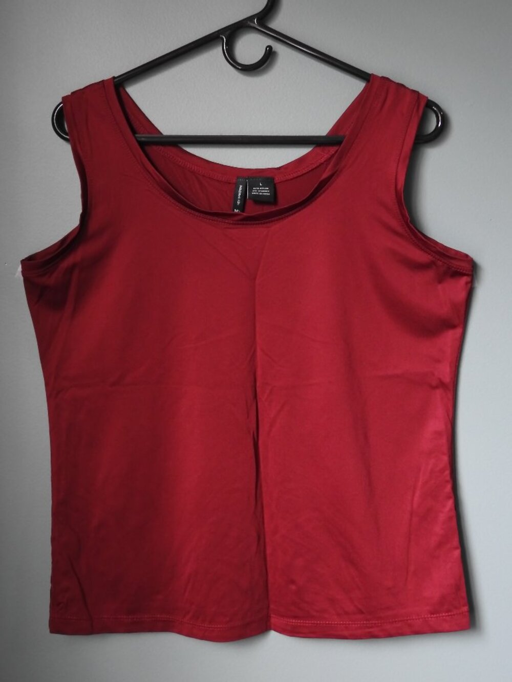 New Directions Nylon Tank Top/Cami - Large Burgundy Red
